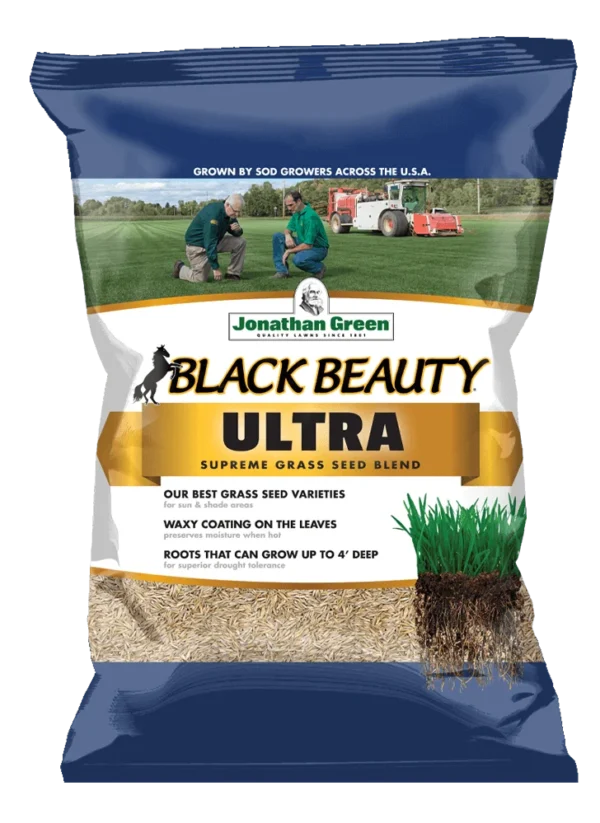 Front of Black Beauty Ultra Grass Seed Bag png